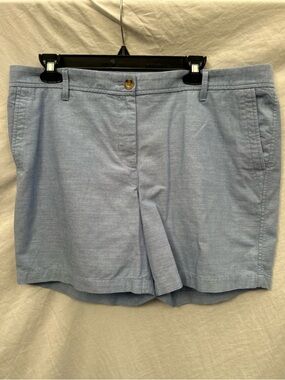 Talbots Light Blue Cotton Blend Bermuda Shorts